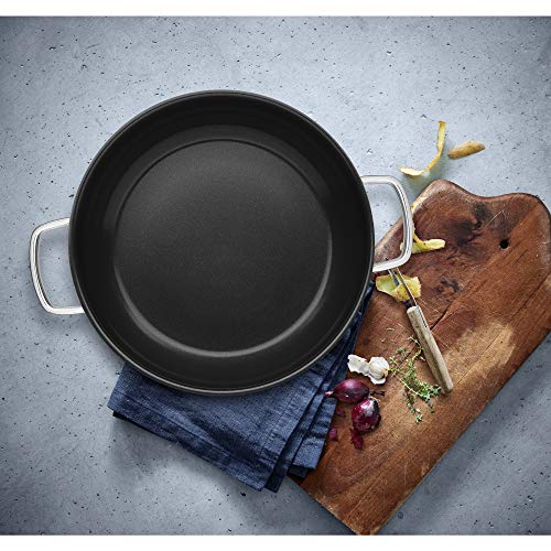 WMF 748386021 Devil Serving Pan Induction Coating Diameter 28 cm Devil Pouring Rim Stainless Steel Cromargan Stainless Steel Ceradur – Stainless Steel – Silver – 38.5 x 29.5 x 6.5 cm