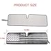 Windshield Flag Sunshade Sun Shade Heat Shield Sun Visor Mat Compatible with Jeep Wrangler Rubicon Sahara TJ JK JKU 2 Door & 4 Door
