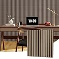 6-Pack 3D Wood Acoustic Wall Panels, 23.6x23.6 Inch, Sound Absorbing Tiles for Noise Reduction - Decorative Wall Covering for Home Theater, Studio, Office, Bedroom & Living Room Decor (23.2 Sq