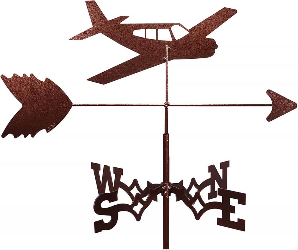 TAXXII Weather Vane,Decoive Garden Mount Yard Stake Decoions, Stainless Steel Farm Scene Wind Direction Indicator Professionnel Measuring Tool-Helicopter