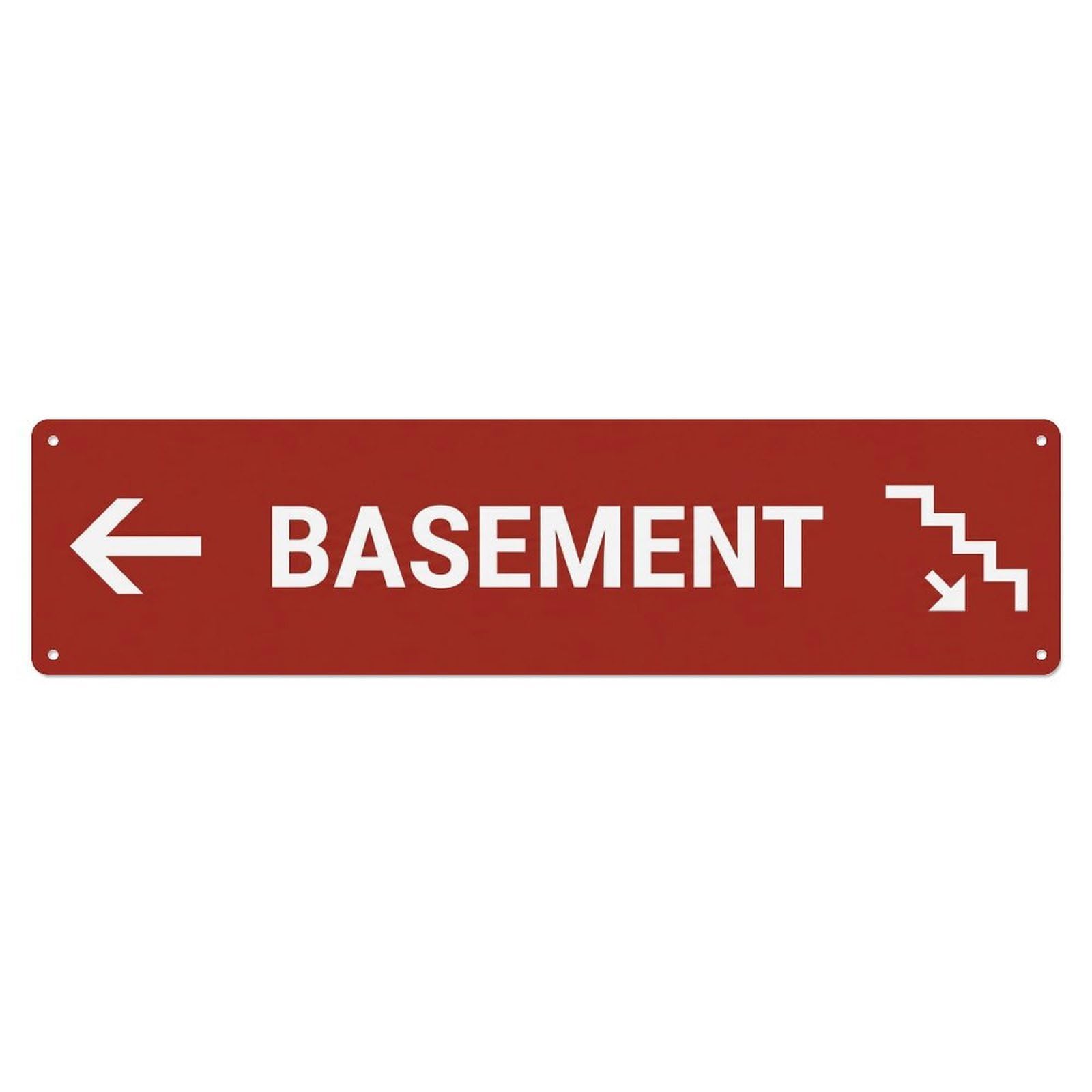 Okahys 4X16inch(10X40cm) Basement Left Arrow Locator Metal Tin Sign