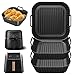 Dzpuhuojz 3pcs 4.7-6.2L Silicone Air Fryer Liner Suit for Philips Airfryer 6.2L (Na230/09; Na332/09), Ninja 6.2L (AF180UKCP AF140UK); Compatible with COSORI 4.7-6.2L, Tefal; Reusable Trays Accessories