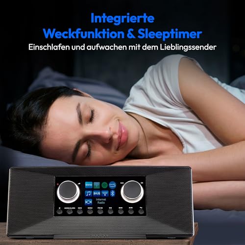 MEDION P85333 Internetradio mit DAB+ (WLAN, UKW, Spotify Connect, Amazon Music, DLNA, USB,...