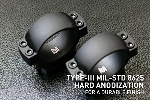 Monstrum Predator High Performance 7075 Aluminum Scope Rings | Picatinny Base | 1 Inch | Medium Profile #TOP6