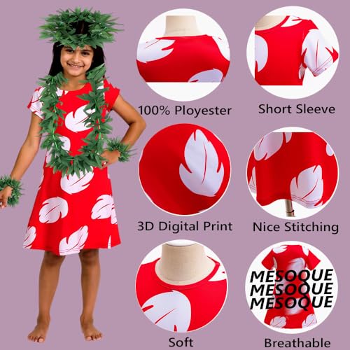 Disfraz hawaiano para niñas pequeñas con accesorios miniatura 3