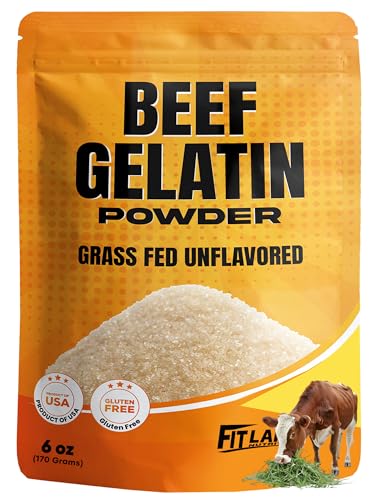 Beef Gelatin Powder 6 oz - Grass-Fed, Unflavored, Non-GMO - Premium Thickening Agent for Cooking & Baking - Perfect for Gummy Candy, Marshmallows and Sauces.