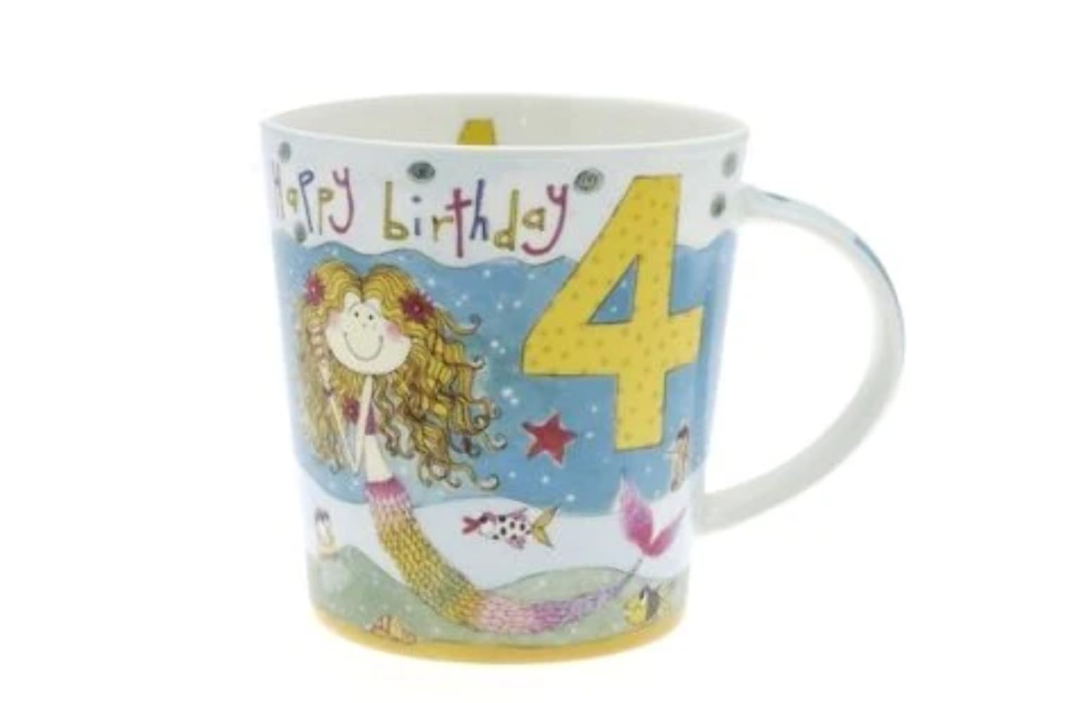 Lesser & Pavey Girls 4Th Birthday Mug - Mermaid - Rachel Ellen Designs By