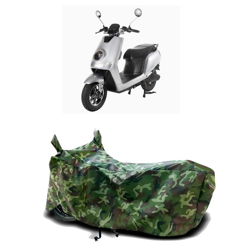 Image of DUFFEL-100% Heat Protection Two Wheeler Bike /Scooty Body Cover for Glob Bike BS6 Water Resistance /UV-Rays /Birds Dropping /Scratchproof /Dust Proof /Waterproof[Green Jungle Print]