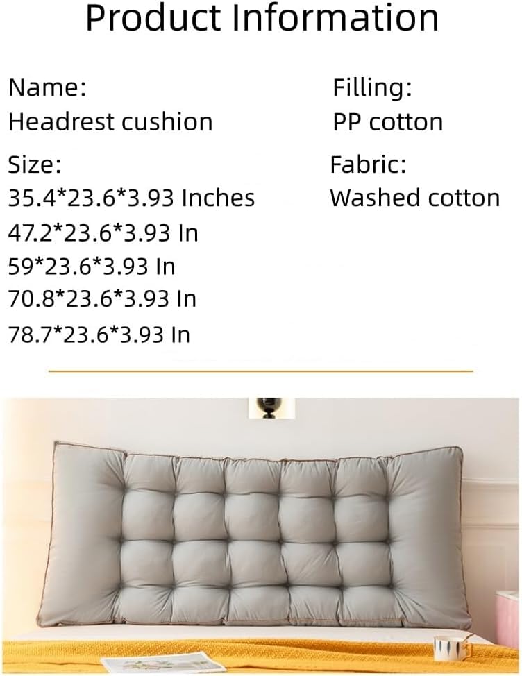 Coussin de dossier pour lit rectangulaire de 200 cm de long - 2