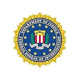 Department of Justice FBI Sticker Decal Self Adhesive Vinyl Federal Bureau Vinyl Made in USA
