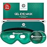 Medi Grade Cooling Eye Mask for Puffy Eyes with Cold Pads and Insulated Thermo-Bag - Ice Cold Gel Eye Mask for Morning/Night Skincare Routine and Reducing Dark Circles - Soft Cooling