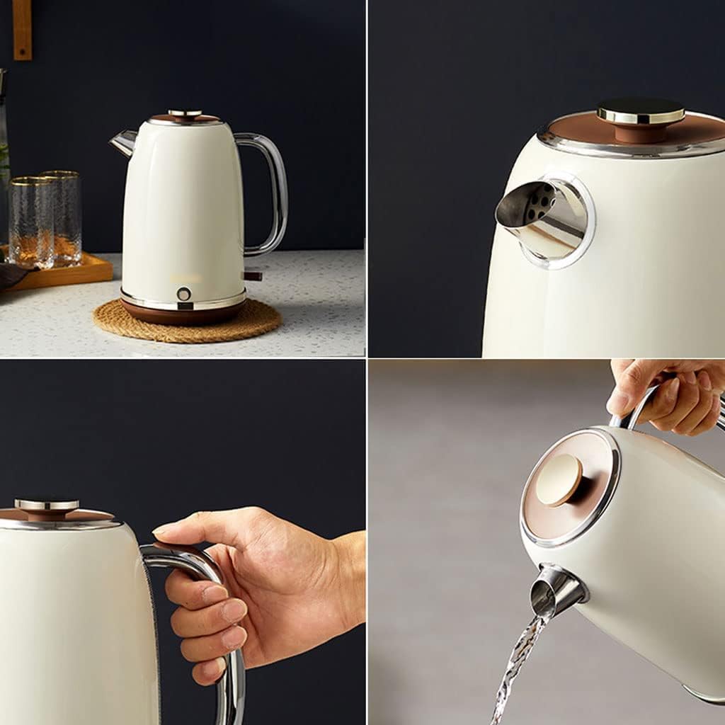 Electric Kettle 1.8L/60.9OZ Electric Kettle, Auto Shut-Off & Boil-Dry Protection Water Kettle, Leak-Proof Design Tea Kettle with 360° Base Tea Kettle (White)