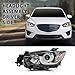 G-PLUS Projector Headlight Assembly,Fit Mazda CX-5 4-Door Sport Utility 2013-2016,Not Fit Factory HID/Xenon,Headlamps,faros delanteros Clear Lens Chrome Houisng Amber Reflector Left Driver