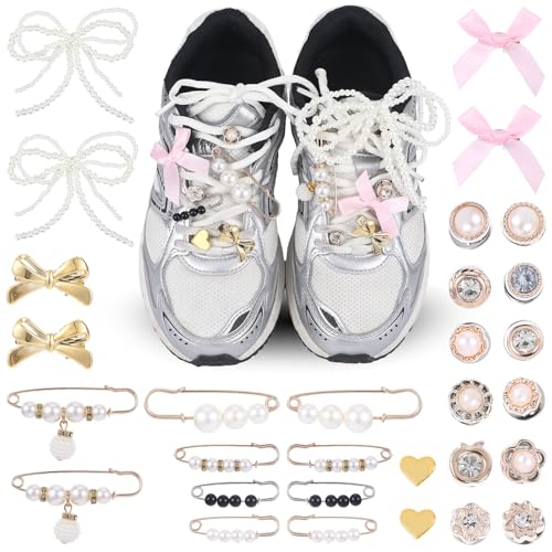 30 Pcs Shoe Charms for Sneakers, Shoe Lace Socks Charms Pins Shoe...
