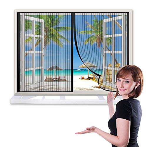 Preisvergleich Produktbild CHENG Fliegengitter tur Magnet 95x105cm, Automatisches Schließen Insektenschutz, Full Frame Klettverschluss Luft kann frei strömen, for Türen / Patio - Schwarz