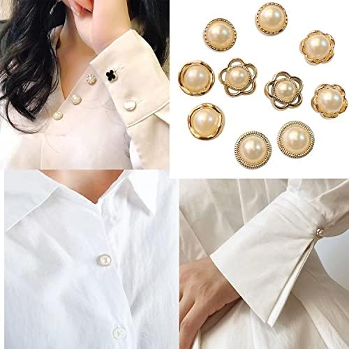 10Pcs Prevent Accidental Exposure Buttons Brooch Pins Badge, Brooch Pins Invisible Buttons, Brooch Pins Button for Clothes Cardigan Jeans Decoration