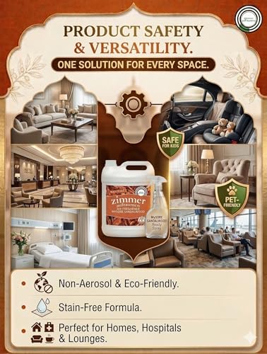 Image of Room Freshener 5L | Mysore Sandalwood | For Spray | Long Lasting Fragrance for Hotels, Offices, Restaurants & Home | Alcohol-Free | No Gas Spray