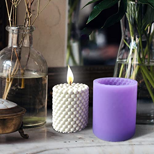 daiyanjing 3D Silikon Kerzenformen, Blasensäulenform, Wabensäulenform für DIY Basteln Kuchenkerze Praline Seifenputz, 1… – Bild 4