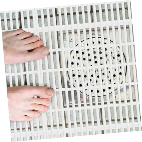 Tapis de sol antidérapant Alipis anti-glissade : 4 dalles perforées pour douche - 6