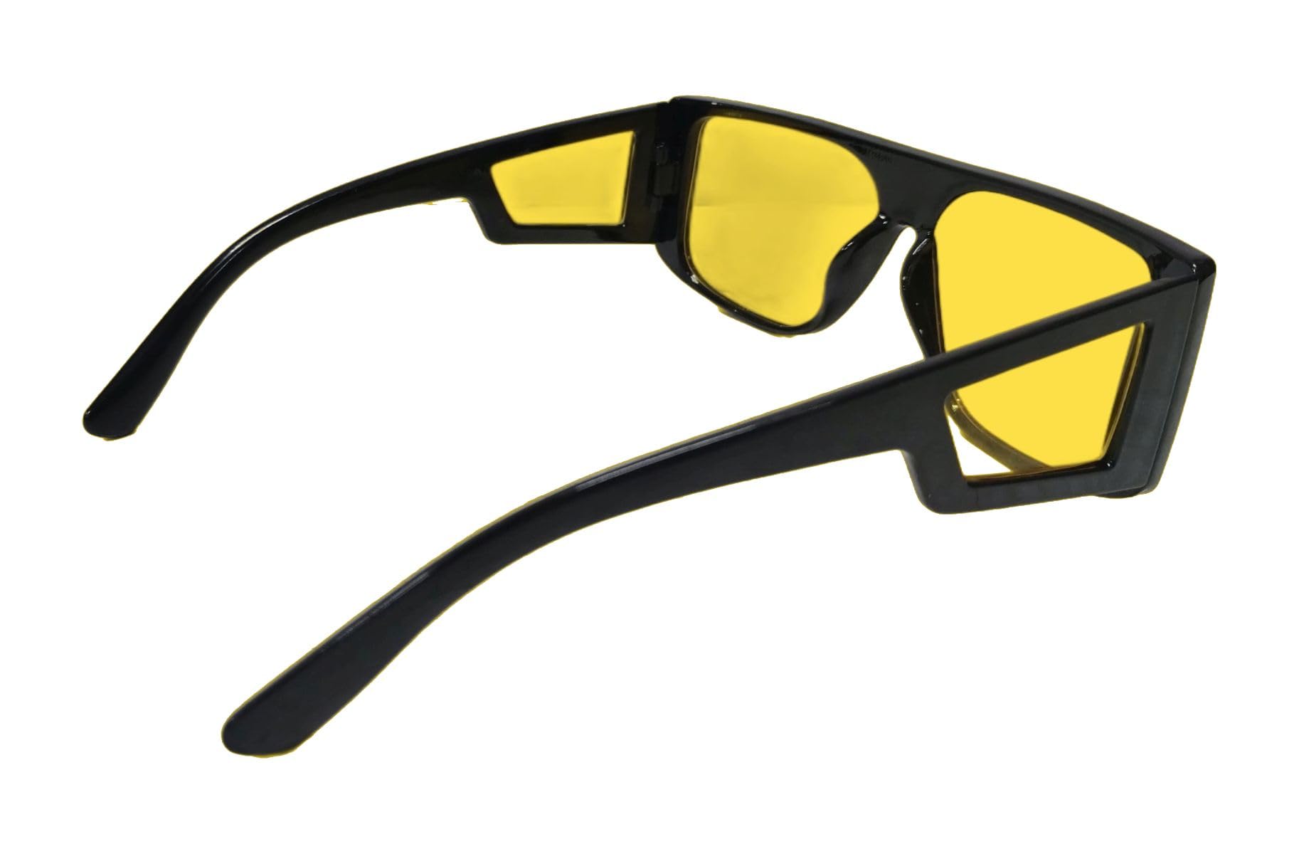 Nora NicoAmazon Brand - Nora Nico Night Driving Anti Glare HD Vision Yellow Sunglasses,100% UV protection, For Bike and Car driving, for both Men and Women