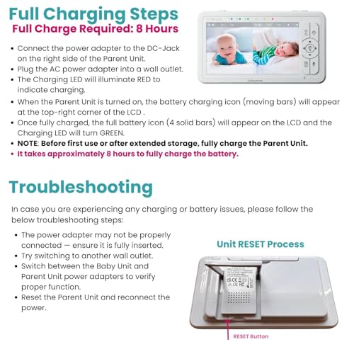 Babysense HD 5" Video Baby Monitor — No Wi-Fi, Closed-Loop RF, 20-Hour Battery — view 9