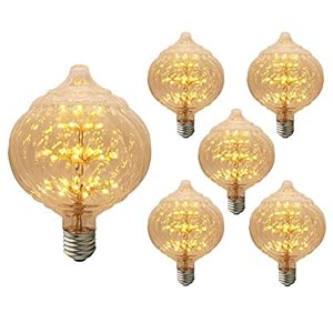 Mengjay 5 stuks 3W LED nostalgie E27 LED-lamp gloeilamp Retro Edison 220V warm wit A19 gloeilamp filament draadlamp…