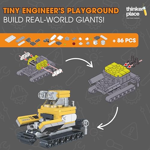 Image of STEM Construction Vehicle Building Blocks Set (86 Pcs) | DIY Paver Toy for Kids 7+ Years (Boys & Girls) | Educational Engineering Toy | Creativity & Problem Solving