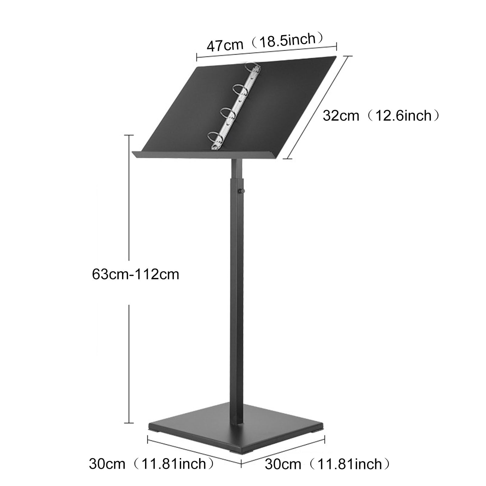 Soporte de metal ajustable para carteles de ferias y exposiciones, soporte independiente con ajuste de altura para exhibiciones publicitarias y estantes de literatura