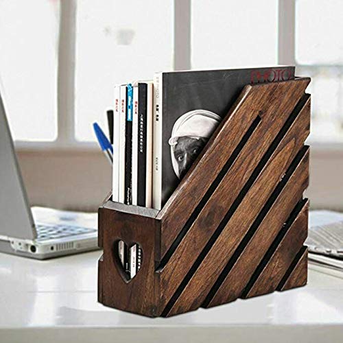 AAAA Mango Wood Home Magazine Storage Organizer, Standard, Brown-image-23