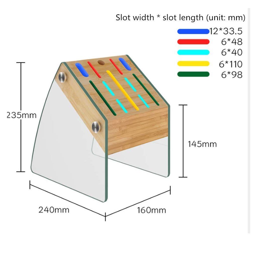 Bloque de Cuchillos Transparente sin Cuchillos, Organizador de Soporte de Cuchillos de Cocina, Estante de Muelle de Cuchillos de Duradero para Accesorios de Almacenamiento de Cubiertos de Cocina