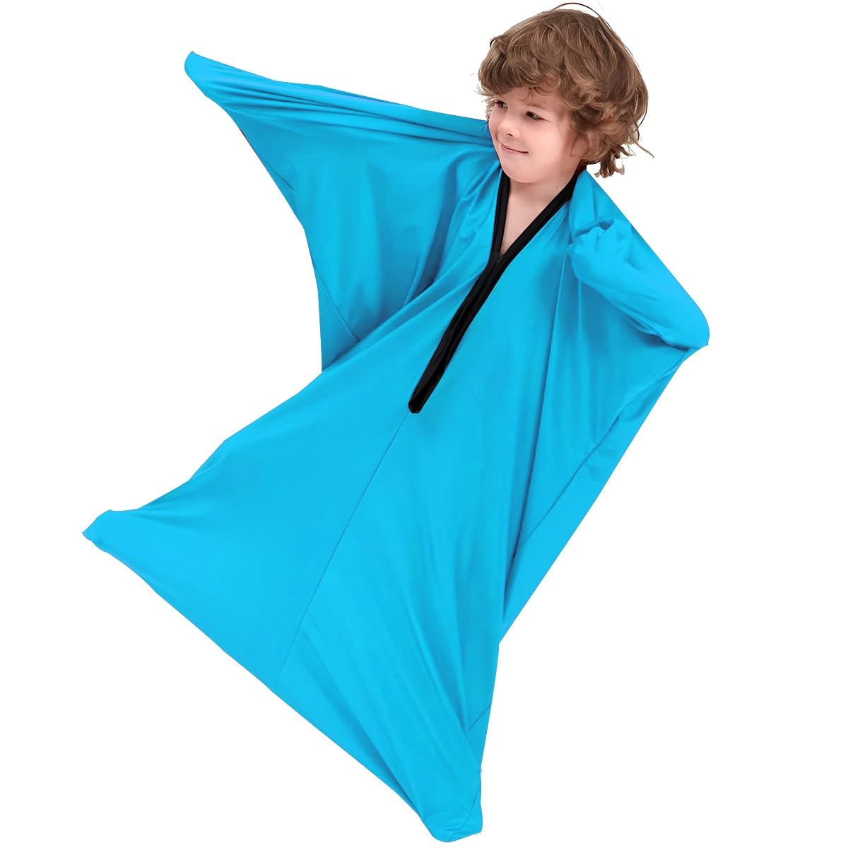TRQQWEQQ Full Body Sock Sensory Sox For All Ages Stretchy Cozy Sensory Sack Sensory Sheet Bed Increase Calm And Comfort(Sky blue,X-Large/XL)