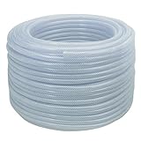 clear pvc braided hose,food grade/oil/water/fuel reinforced pipe,tube 12.5mm 1/2" (5m)