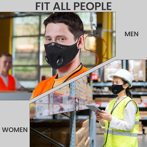 Threlaco Reusable Dust Mask with 16 Filters
