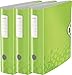 Produktbild Leitz Qualitäts-Ordner 180° Active WOW, A4, Runder Rücken, 8,2 cm Breite, Kunststoff, Gummibandverschluss (3er Pack, grün metallic)