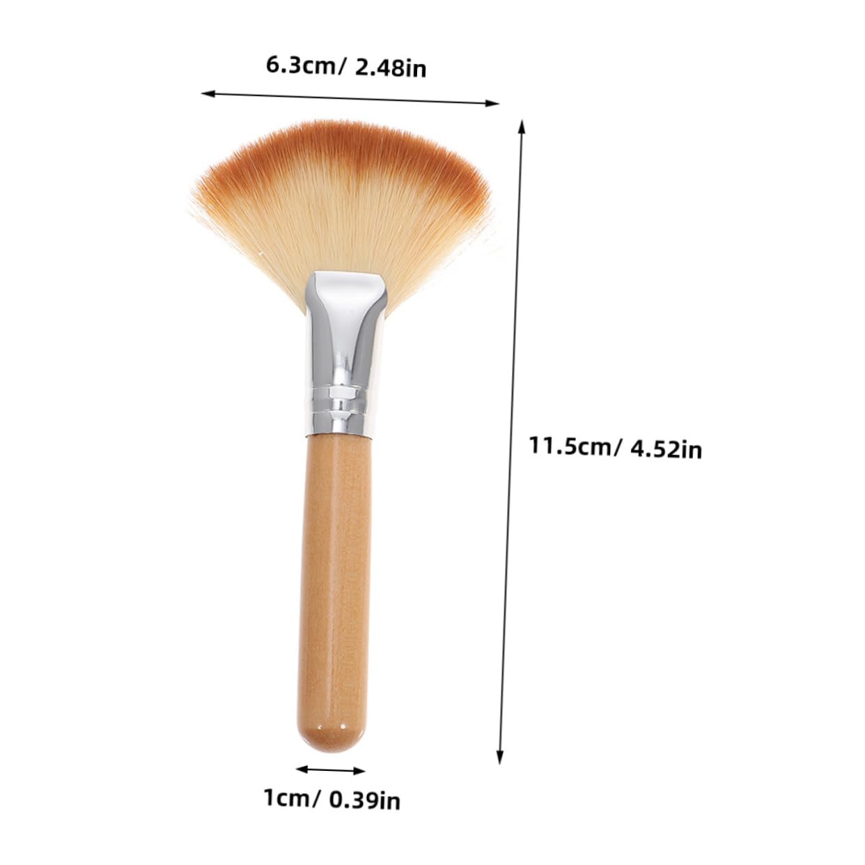 BELLIFFY Wooden Makeup Brush Set Large for Blush and Highlighter Multipurpose for Skin Travel-friendly