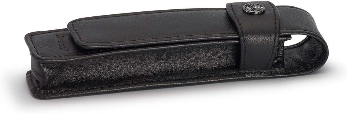 Kaweco Flap Pouch for 1 Pen Black Leather Sport I Pen Case Suitable for the Sport Series I Writing Case Made of Genuine Leather I Chic & Classic Pen Pouch 10 x 3.5 cm
