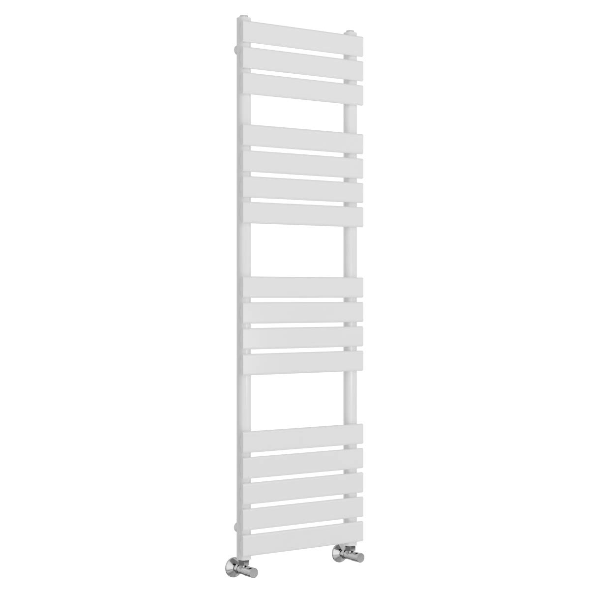 Nrg Gloss White Bathroom Flat Panel Heated Towel Rail Radiator Modern Central Heating Warmer Wall Mounted Ladder Rad 1600×450Mm