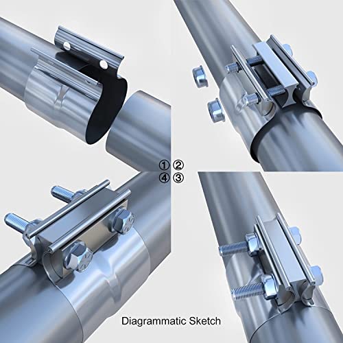 Image of ROADFORMER 5 inch Lap Joint Exhaust Band Clamp Preformed Aluminized Steel