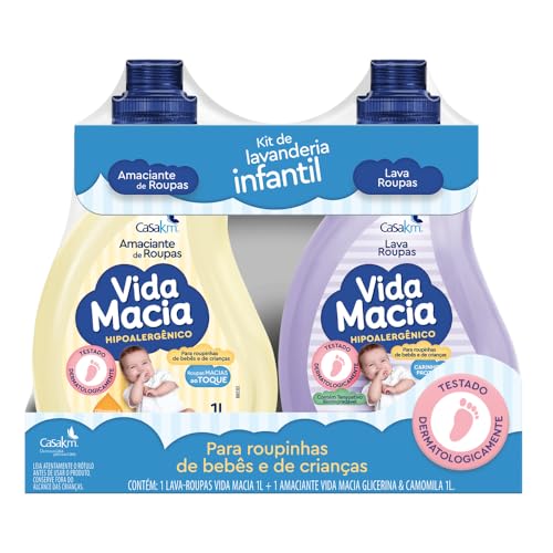 Kit Vida Macia (Lava Roupas e Amaciante - Glicerina e Camomila) 2 x 1L