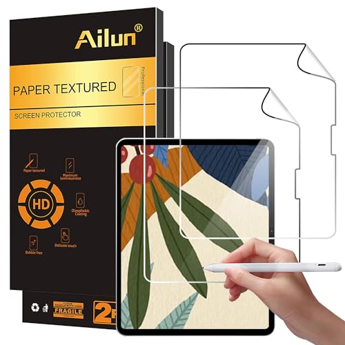 Ailun Paper Textured Screen Protector for iPad Air 13 Inch 2026/2025/2024 [8th/7th/6th Generation M4/M3/M2] 2 Pack Draw and Sketch Like on Papertouch Anti Glare