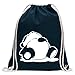 Panda endormi Fun sac à dos sport sac de remise en forme Gymbag shopping coton avec cordon