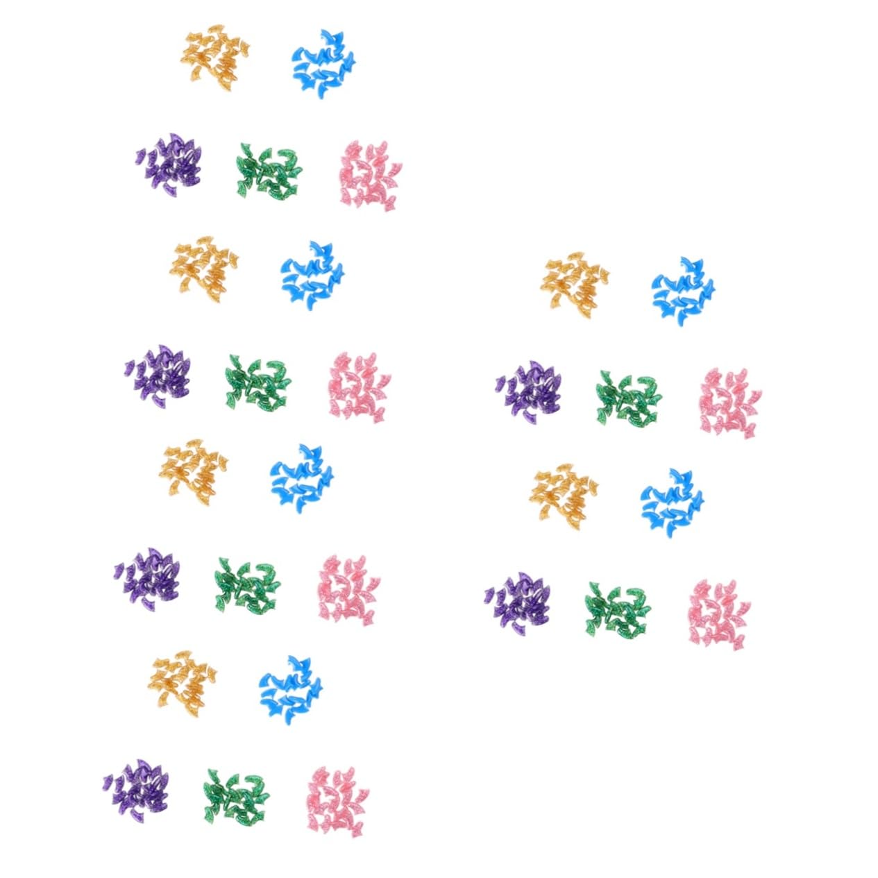 BESPORTBLE 300pièces Capuchons De Griffes pour Animaux De Compagnie Colorée pour Pattes De Chats Et Chiens Doré Vert Rose Bleu