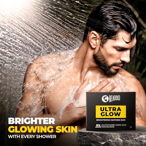 Image of Beardo Ultra Glow-up Kit for Men | Facewash, Serum Sunscreen & Bathing Bar | Brightening Skincare Combo for Daily Use | Oil Control & Sun Protection | Set of 3