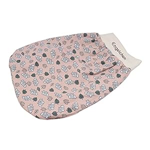 Trappelzak olifant baby met naam, slaapzak gepersonaliseerd, babyslaapzak in verschillende maten (roze, 38)