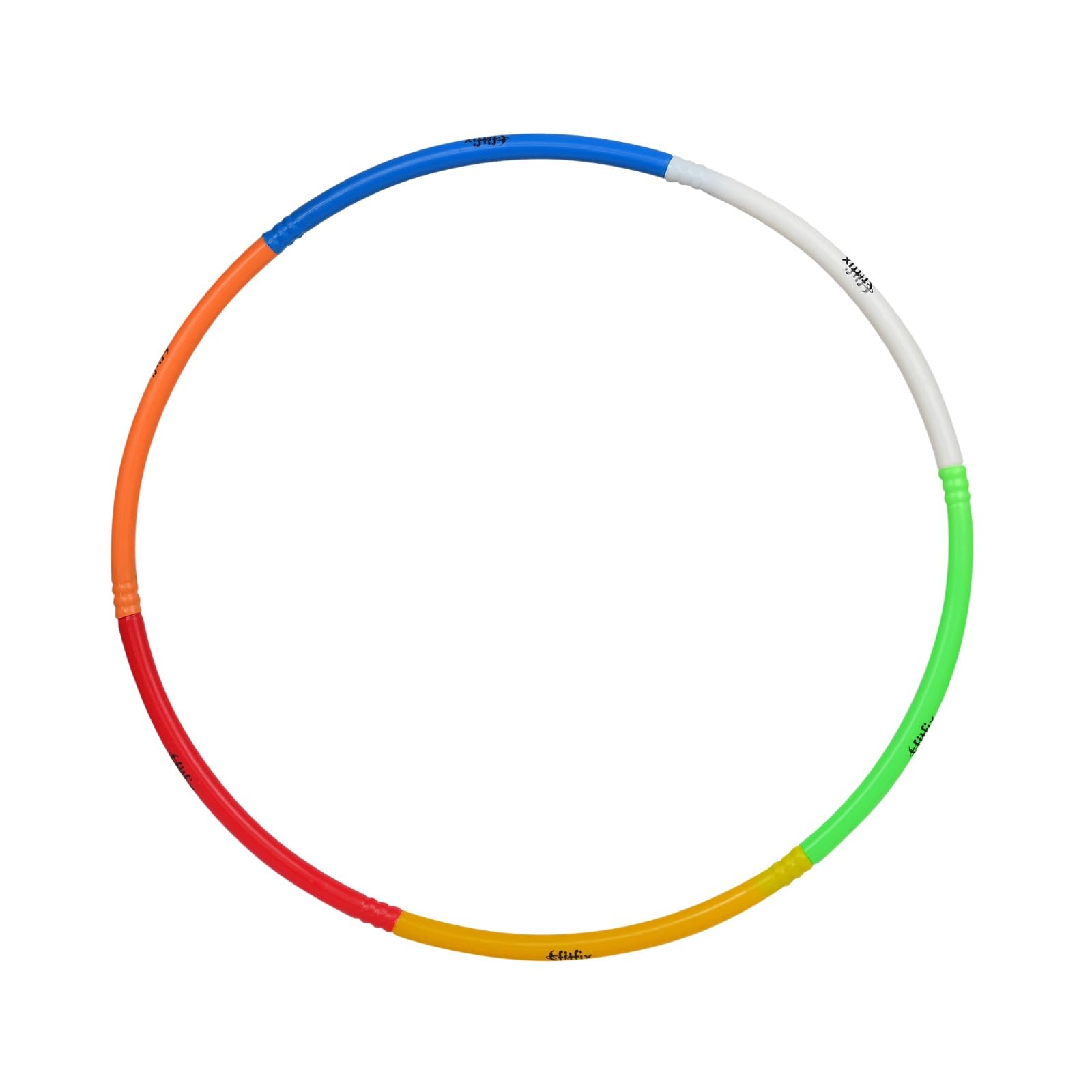 Fitfix® Sports Plastic Hula Hoop Exercise Fitness Ring for Kids & Adults – 6 Interlockable Pieces, Adjustable 27 Inch (69 cm), Multicolour Premium Hoola Hoop for Kids, Girls & Women-image-30