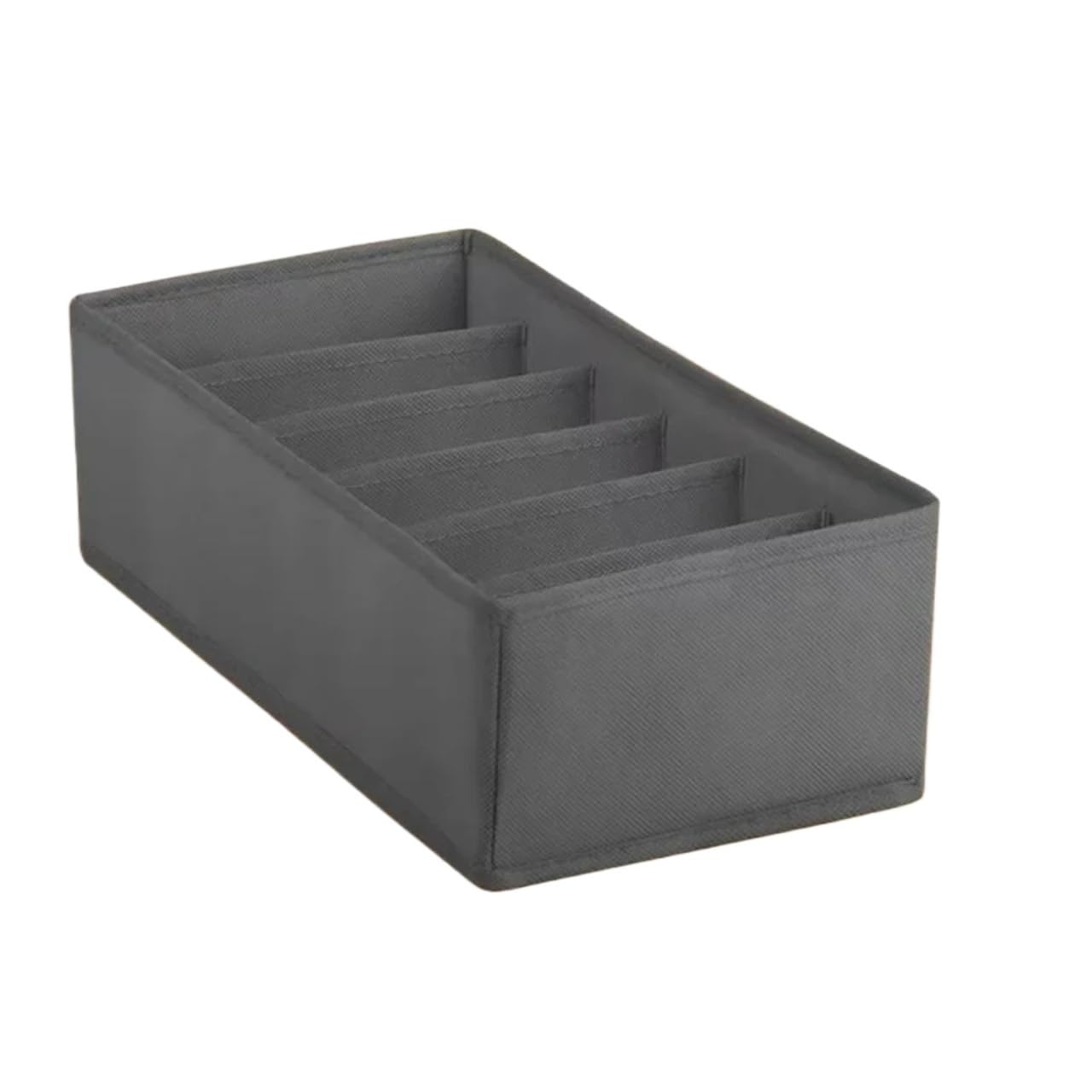 GYTTDERFL Sock Organiser Underwear Organizers Of Cabinets And Drawers Wardrobe Clothes Bra Organizer For Socks Pants Home Foldable Storage Box(Grey-6grids)