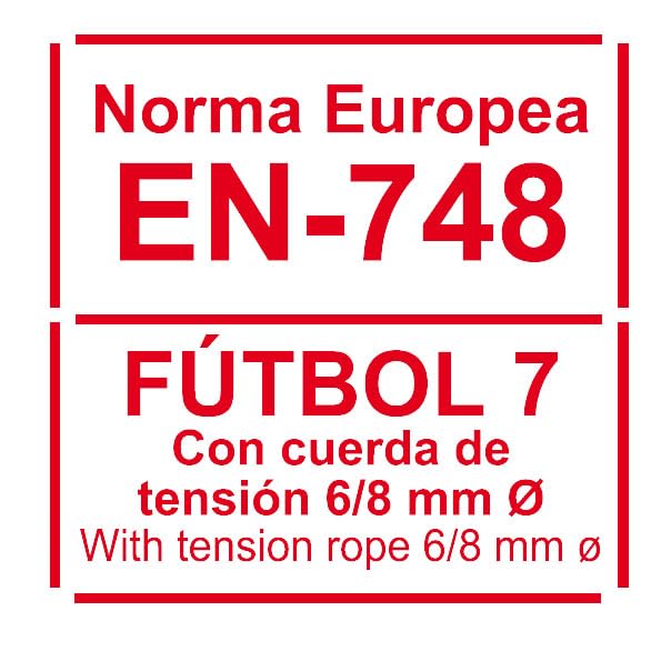 Juego Porterías Fútbol 7 Profesional - 3mm Malla 100mm ROMBULL Color:Blanco