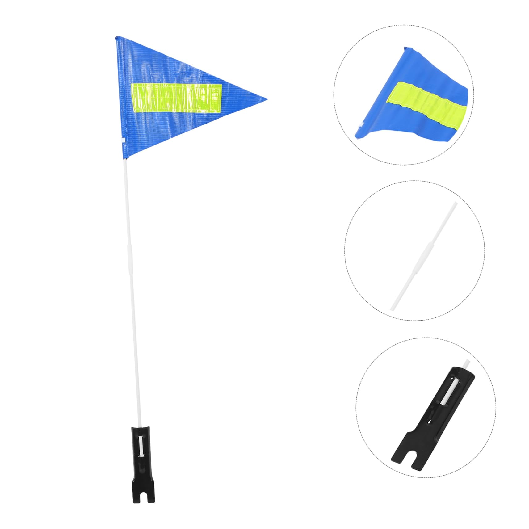 Toyvian 5 Juegos asta de bandera remolque de bicicleta bandera de seguridad ciclista de bicicleta al aire de ciclismo profesional plastico abs