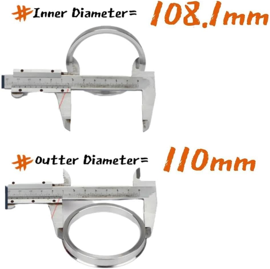 Car Wheel Spacers Aluminum Alloy Hub Centric Rings 110-108.1 Wheel Center Hub Ring Bore Spacer Auto Accessories Wheel Hub Gaskets