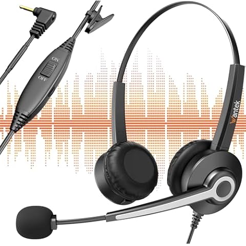 Wantek 2.5mm Wired Telephone Headset Cover